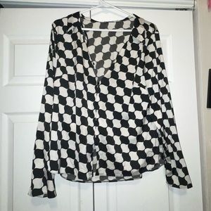 Silk button up